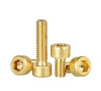 SHENGG M2.5 M3 M4 M5 M6 M8 M10 M12 Latón Allen Hexágono con cabeza hueca hexagonal Tornillo sin cabeza moleteada Tornillo Allen(16mm,M6-5pcs)