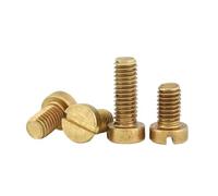 SHENGG M2 M2.5 M3 M4 M5 M6 M8 M10 Cabeza de queso ranurada de latón Tornillo ranurado Tornillo de ranura de cabeza de tapa de latón(M1)