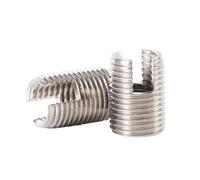 SHENGG M2 M2.5 M3 M4 M5 M6 M8 M10 M12 M14 M16 inserto de reparación de hilo de Metal de acero inoxidable/carbono tuerca roscada ranurada autorroscante(Stainless Steel,M6xM9x12 (20pcs))