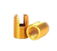 SHENGG M2 M2.5 M3 M4 M5 M6 M8 M10 M12 M14 M16 inserto de reparación de hilo de Metal de acero inoxidable/carbono tuerca roscada ranurada autorroscante(Zinc Plated Steel,M8xM12x15 (10pcs))