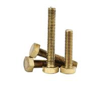 SHENGG M3 M4 M5 M6 M8 M10 M12 Tornillo Hexagonal externo de latón rosca métrica perno Hexagonal de máquina tornillos de cobre eléctricos 6mm 10mm 20mm 60mm(80mm,M10-1pcs)
