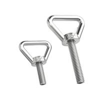 SHENGG M8 M10 M12 M16 M20 Tornillos de anillo de elevación triangulares Perno de argolla de acero inoxidable 304 Pernos de argolla de elevación redondos Tornillos de gancho de anillo(120mm,M8)