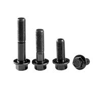 SHENGG Perno de brida hexagonal exterior de acero al carbono negro, M10, M12, M14, M16, grado 10,9, tornillo con tapa de brida hexagonal, paso de sujeción de 1,25/1,5mm(M14x45mmx1.5(1pcs)