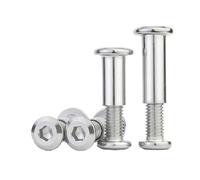 SHENGG Remache de cabeza hueca hexagonal plana de acero inoxidable 304 for muebles, inserto de conector, casquillo de unión, tuerca ciega M2 M3 M4 M5 M6 M8 M10(65mm,M6-D8mm(3pcs))