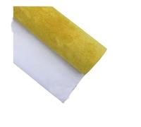 SHENGG Rollo de tela de gamuza autoadhesiva multicolor, forro de terciopelo súper pegajoso, gamuza sintética for costura DIY, decoración de puertas interiores de coche(Light yellow,50x150cm)