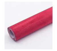 SHENGG Tela de gamuza autoadhesiva, cuero sintético adhesivo for modificar el interior del coche, banco de trabajo for paneles de puerta, telas elásticas for bricolaje.(Red,100X150CM)