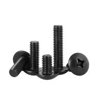SHENGG Tornillo de cabeza plana grande Chapado en Zinc negro, cabeza de paraguas, tornillo de cabeza media redonda, cabeza de seta, máquina plana M3M4M5M6M8(40mm,M8 (5Pcs))