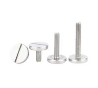 SHENGG Tornillo de cabeza plana ranurada de una sola palabra de acero inoxidable 304 M2 M2.5 M3 M4 M5 M6, perno de disco redondo grande, tornillo de mariposa, longitud de 3 mm a 40 mm(40mm,M6-(3pcs))
