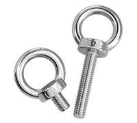 SHENGG Tornillo de ojo de elevación marino de acero inoxidable 304 M3 M4 M5 M6 M8 M10 M12 M14 M16 M18 M20 Tornillo de tuerca de enganche de perno de ojo(120mm,M6-(2pcs))
