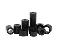 SHENGG Tornillo espaciador de nailon hueco sin rosca ABS negro M5 M6 M8 M10 M12 for arandela de separación hueca redonda(40mm,ID5xOD11mm(50pcs))
