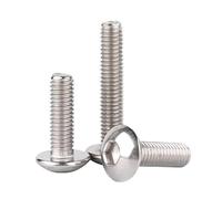 SHENGG Tornillos de cabeza hexagonal de acero inoxidable 304 M2 M2.5 M3 M4 M5, pernos de cabeza de botón redondos grandes(M3x28mm 50pcs)