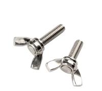SHENGG Tornillos de mariposa de acero inoxidable 304 Tornillos de mano de mariposa DIN316 Tornillos de curva M3 M4 M5 M6 M8 M10 M12 1~5 piezas(65mm,M4 (5Pcs))