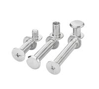 SHENGG Tornillos de remache for encuadernación de álbumes de fotos, de acero inoxidable 304, con cierre de hebilla, M3, M4, M5 y M6.(60mm,M5-5pcs)