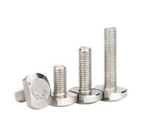 SHENGG Tornillos for máquina de fresado y punzón de estilo T, de 1 a 10 piezas, M5, M6, M8, M10 y M12, con cabeza de martillo rectangular, perno en T de acero inoxidable 304 A2(M6x12mm-5pcs)