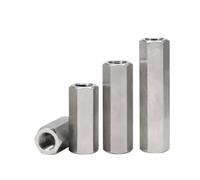 SHENGG Tuercas de acoplamiento de varilla hexagonal de rosca izquierda y derecha de acero inoxidable M3 M4 M5 M6 M8 M10 304, tuerca de unión de extensión, tornillos, tuerca de rosca de conexión