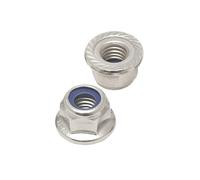 SHENGG Tuercas de seguridad con brida de acero inoxidable, acero al carbono, nailon, M3, M4, M5, M6, M8, M10, M12, DIN6926, 2~50 Uds.(Stainless Steeel B,M12 (2pcs))