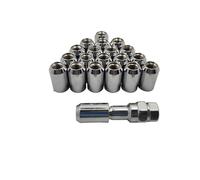 SHENGG Tuercas de talón de 3 cm, 12 x 1,5, 12 x 1,25, Llave de afinación de Tuercas de Bellota, Tuercas de Acero con Asiento de 60 Grados, 20 Tuercas y 1 Herramienta de afinación(M12x1.5)