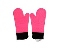 shenghai Baking gloves-silicone 36,8 cm extra largo resistente al calor guantes para horno de cocina guantes de cocina con forro de algodón acolchado antideslizante cocina Pinch Grips para Bakers para horno para barbacoa (1 par)