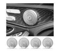Shenghao Yige Store 4 unids Puerta de automóvil Audio Altavoz Decoración de la decoración de la Cubierta de Altavoz Pegatina de Ajuste 3D Ajuste para Mercedes Benz AMG C E Clase W205 W213 GLC Styling
