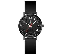 SHENGKE Fashion Fregar - Reloj deportivo para mujer, esfera fácil de leer, números arábigos y correa de silicona, resistente al agua (All Black)