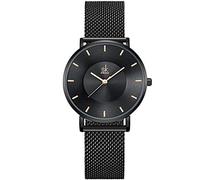 SHENGKE Reloj de Pulsera para Mujer, Correa de Malla, Elegante, para Mujer, Estilo Simplicidad (K0059-black-mesh Band)