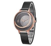 SHENGKE Relojes de Mujer Banda de Cuero Relojes de Cuarzo Ultra Delgado Elegante Vestido de Señoras de Las Señoras