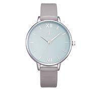 SHENGKE Relojes de Pulsera para Mujer, Correa de Cuero, Relojes de Cuarzo de Lujo, Reloj de Pulsera para niñas, Reloj de Pulsera Relogio Feminino, K0056-gris, Women's Standard, Correa