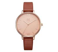 SHENGKE señoras Reloj de Pulsera Creativas Mujeres Relojes Marca Reloj Mujeres Malla Vestido Reloj(Brown)