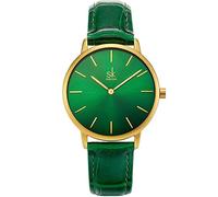 SHENGKE señoras Reloj de Pulsera Creativas Mujeres Relojes Marca Reloj Mujeres Malla Vestido Reloj(Green)