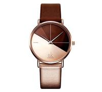 SHENGKE señoras Reloj de Pulsera Creativas Mujeres Relojes Marca Reloj Mujeres Malla Vestido Reloj(K0095-Rosegold&Brown)