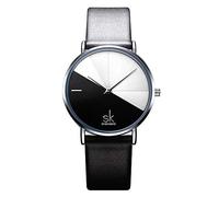 SHENGKE Simplicity Creative - Reloj de pulsera para mujer, de piel auténtica, elegante, de negocios, K0095-negro, Classic