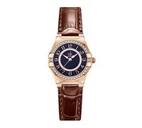 SHENGKE SK - Reloj de vestir para mujer con números arábigos y diamantes de cristal, resistente al agua, Marrón, Japonés