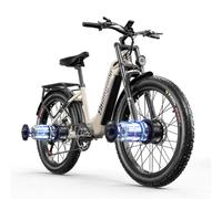 Shengmilo Bicicleta eléctrica Bike de 26 Pulgadas, Bicicleta de montaña eléctrica E-Bike batería de 840 WH Cambio de 7 velocidades Ciclismo eléctrico con neumático Ancho Freno de Aceite hidráulico