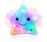 Shengou Cojín Luminosas, Almohada con Luces, Almohada Felpa Luminoso, Cojín de Peluche con luz LED, Cojines Decorativos, LED Estrellas Peluche