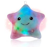 Shengou Cojín Luminosas, Almohada con Luces, Almohada Felpa Luminoso, Cojín de Peluche con luz LED, Cojines Decorativos, LED Estrellas Peluche