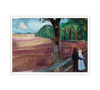SHENGPOSTER Abstracción romántica Estampado de Chi Edvard Munch Noche de verano Pintura famosa Réplica de lienzo Arte mural Póster para oficina Decoración mural sin marco 90x120cm