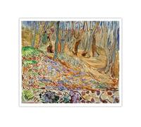SHENGPOSTER Edvard Munch Bosque de olmos en primavera Arte mural de lienzo Expresionismo Naturaleza Bosques Paisaje Pintura mural Gilée para casa de campo Salón sin marco 85x110cm