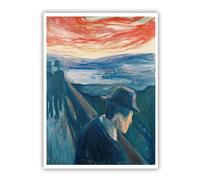 SHENGPOSTER Edvard Munch Despair Lienzo Arte mural Expresionismo Pintura al óleo Ilustración Póster Impresión para Decoración de Paredes de Pasillo Decoración del Hogar Sin marco 85x110cm