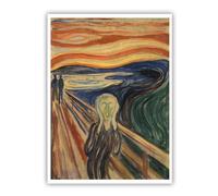 SHENGPOSTER Edvard Munch el grito Arte mural Estampado en lienzo Expresionismo abstracto Pintura famosa réplica de póster para decoración de salón Sin marco 40x50cm