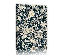 SHENGPOSTER Estilo William Morris Arte mural de lienzo Estética Flores monocromas Plantas Póster de pared Impresión de cartel estirado para decoración del salón Marco interior 20x30cm