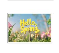 SHENGPOSTER Hola Primavera Arte mural de lienzo Flor floreciendo, Carteles de pintura Pósters Decoración de pared para casa Salón Dormitorio Oficina Minimalismo Decoración sin marco 70x105cm