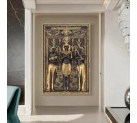 SHENGPOSTER Inicio Oro negro Impresiones de arte del antiguo Egipto Pinturas en lienzo Murales de lienzo antiguo Carteles decorativos de la sala de estar Cuadros Marco interior de 70x100cm