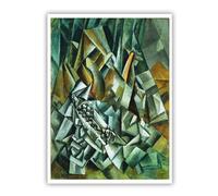 SHENGPOSTER Pablo Picasso Bodegón con botella de lienzo de Anis del Mono Grabados en lienzo Cubismo Arte mural geométrico sin marco Réplica famosa de pintura para Home Office Sin marco 75x100cm