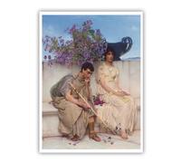 SHENGPOSTER Un elocuente silencio Lawrence Alma Tadema Giclee Impresión de pintura famosa Reproducción de lienzo Arte mural Póster para oficina en casa Decoración del dormitorio Sin marco 85x110cm