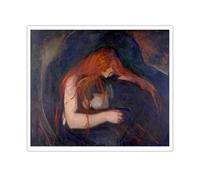 SHENGPOSTER Vampiro Edvard Munch Estampado de lienzo Melancolía Dark Embrace Dibujos de pared para dormitorio principal Estética Decoración de pared del hogar Póster sin marco 30x40cm
