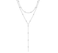 ShengQiu Difistik - Collar largo en capas de oro para mujer, no, Acero aleado, Piedra solar