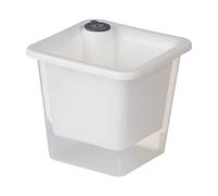 ShengQuanHao Self Watering Plant Doble Capa Desmontable Maceta Decorativa de Interior Caja para Plantas y Contenedor para Flores Fabricado en PP Adecuada, Blanco