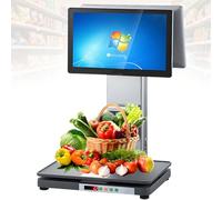 SHENGSHIYU Caja Registradora Negocio con Ticket,Impresora 58mm,Monitor 15,6" / Pantalla Secundaria,8GB+128GB,Resolución 1366 x 768,bascula Digital Comercial con Múltiples Puertos