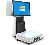 SHENGSHIYU Cajas Registradoras Comercio con Impresora 58mm,Monitor 15,6" / Pantalla Secundaria,8GB+128GB,Ángulo de Pantalla Ajustable,báscula Comercial Digital con Múltiples Puertos