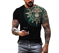 SHENGSHIYU Mens Printed T-Shirts Skull Men's T-Shirt 3D T-Shirt Printed Graphic Short Sleeves Round Neck Casual Short Sleeve Print T-Shirts RG-002 6XL